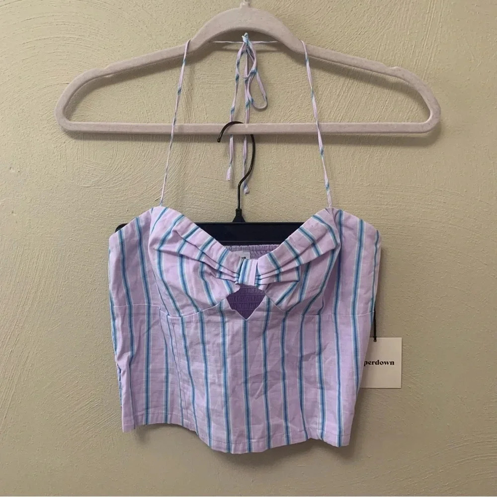 Superdown Cropped Halter Top Size small NWT